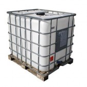 Intermediate bulk container on a wooden pallet 1000 liters. With valve cock, 1st grade (steamed, washed)