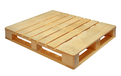 Used pallet With bottom strapping
